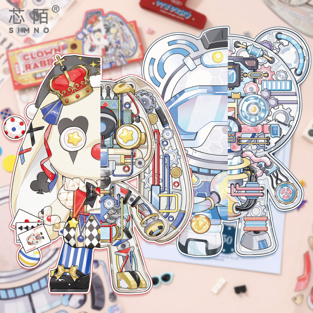 [KW] 3D Character Builder Series Scene Sticker 3D, Hadiah, Scrapbooking, Anti-Stres - GA 333-334