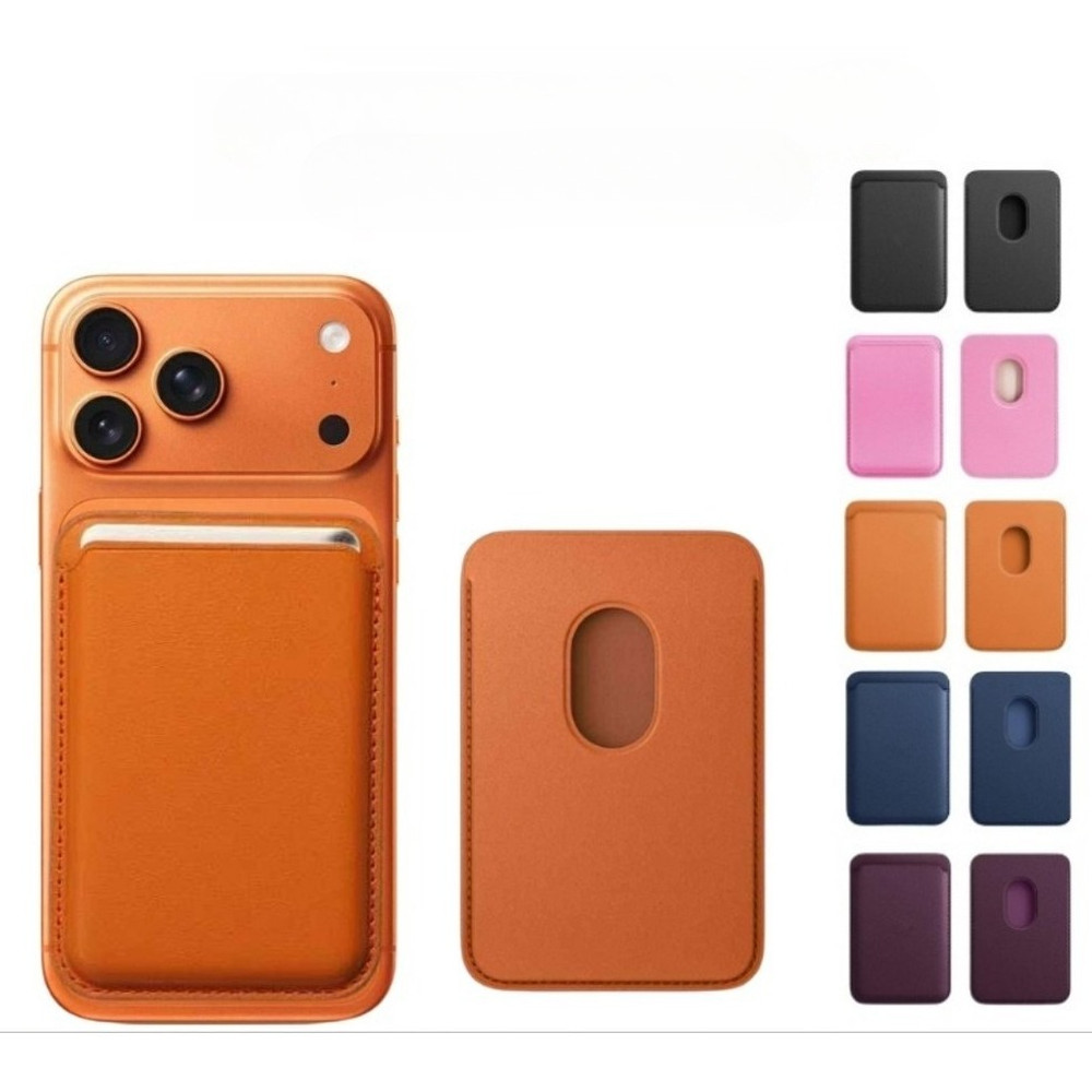หรูหราโลโก้กระเป๋าสตางค์แม่เหล็กกระเป๋าหนัง ID ผู้ถือบัตรเครดิตสําหรับ iPhone 17 PRO MAX 11 12 13 14 15 16 PRO MAX Plus Air แบบพกพาช่องใส่การ์ด Universal รุ่น