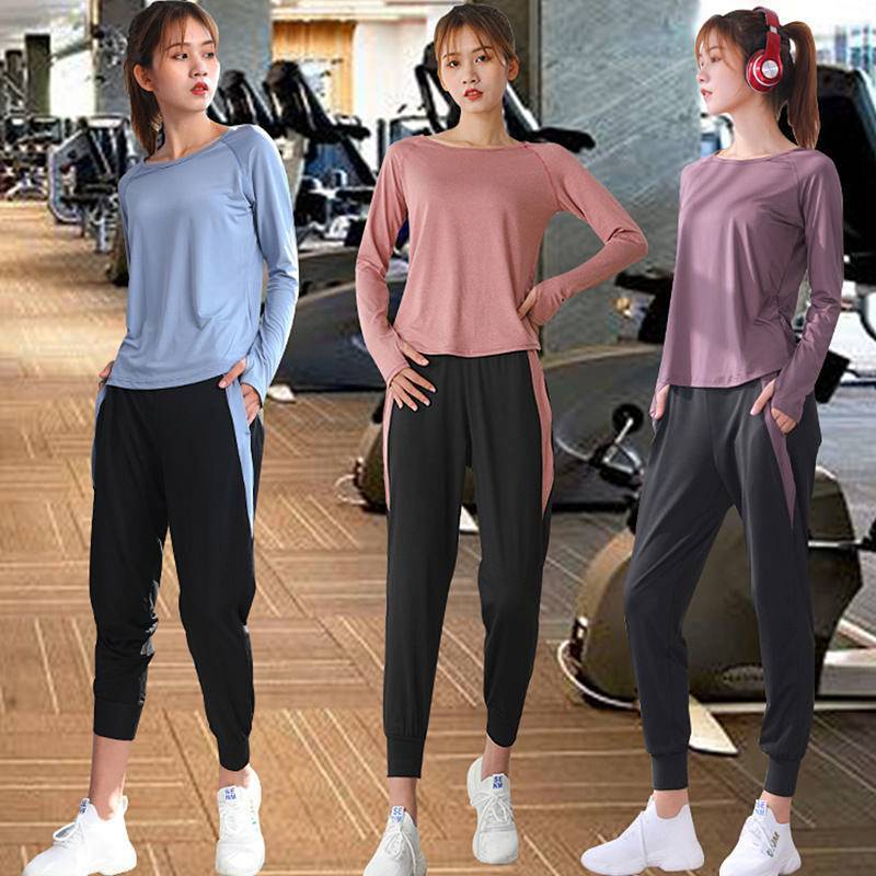 Sports Suit Women's Slimming Loose Large Size Elastic Running Quick Drying Clothes Outdoor Yoga Clot
