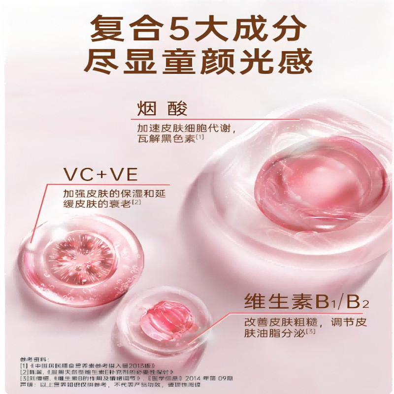 เลือกอย่างเข้มงวด 21 Gold Vitamin c Niacinamide วิตามิน eVCVE เม็ดเคี้ยว Niacinated Folic Acid VC เม