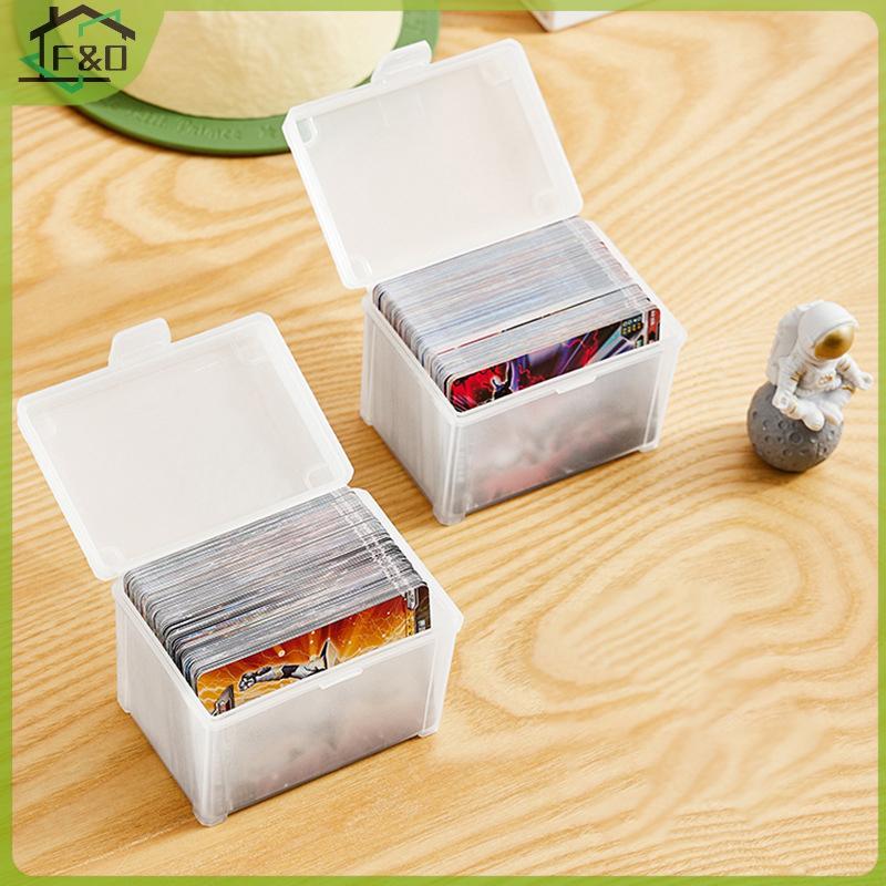 F&O 1/2 ชิ้นกล่องเก็บการ์ดสําหรับการ์ดเกมการ์ดสะสมการ์ดกีฬาเล่นการ์ด Case Clear Stackable Card Stora