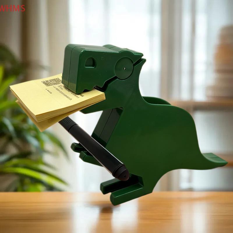 (WHMS) ผู้ถือเดสก์ท็อปคลิปสีเขียว Creative Business Card Holder Organizer Storage ตลกตกแต่งโต๊ะ