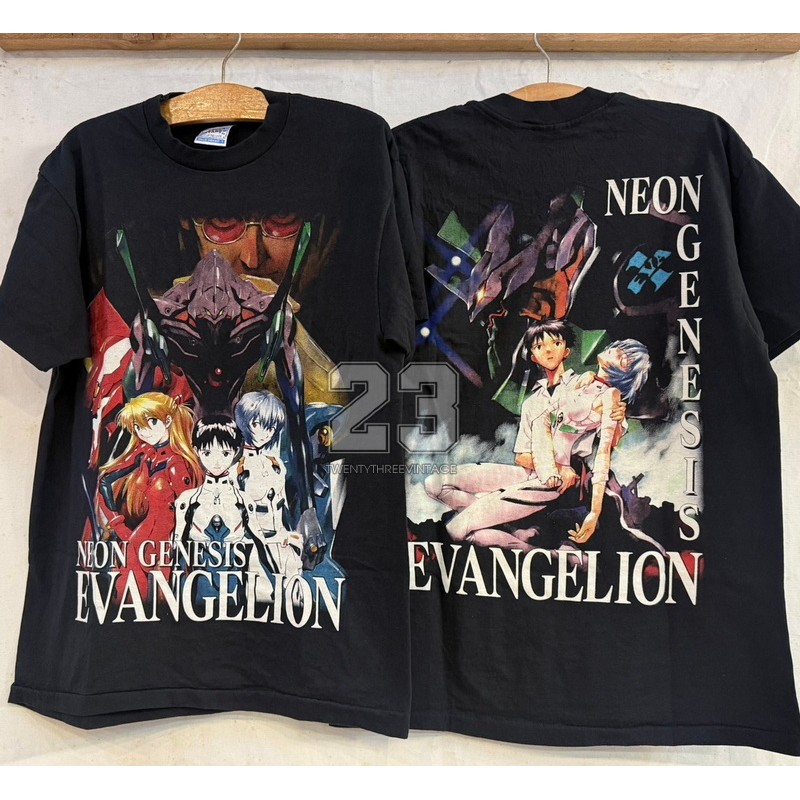 [ 23 ] EVANGELION NEON GENESIS เสื้อการ์ตูนตำนาน เสื้อวินเทจ  vintage shirt