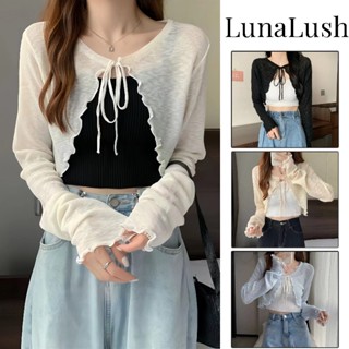 LunaLush✨เสื้อคุณภาพดี เสื้อแขนยาว คาร์ดิแกน หลายสี ผ้าใส่สบ…