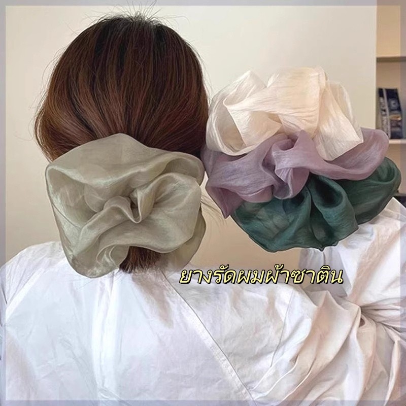 ยางรัดผมสไตล์สาวโมริขนาดใหญ่พิเศษ ยางรัดผมผู้หญิงคุณภาพสูง ทนทาน พร้อมกิ๊บติดผมดอกไม้สไตล์วินเทจ