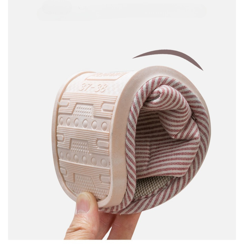 รองเท้าใส่ในบ้าน รองเท้าใส่ทำงานในบ้าน พื้นกันลื่น ลวดลายแถบสไตล์ญี่ปุ่น มีให้เลือก 8 สี - รูปที่ 6