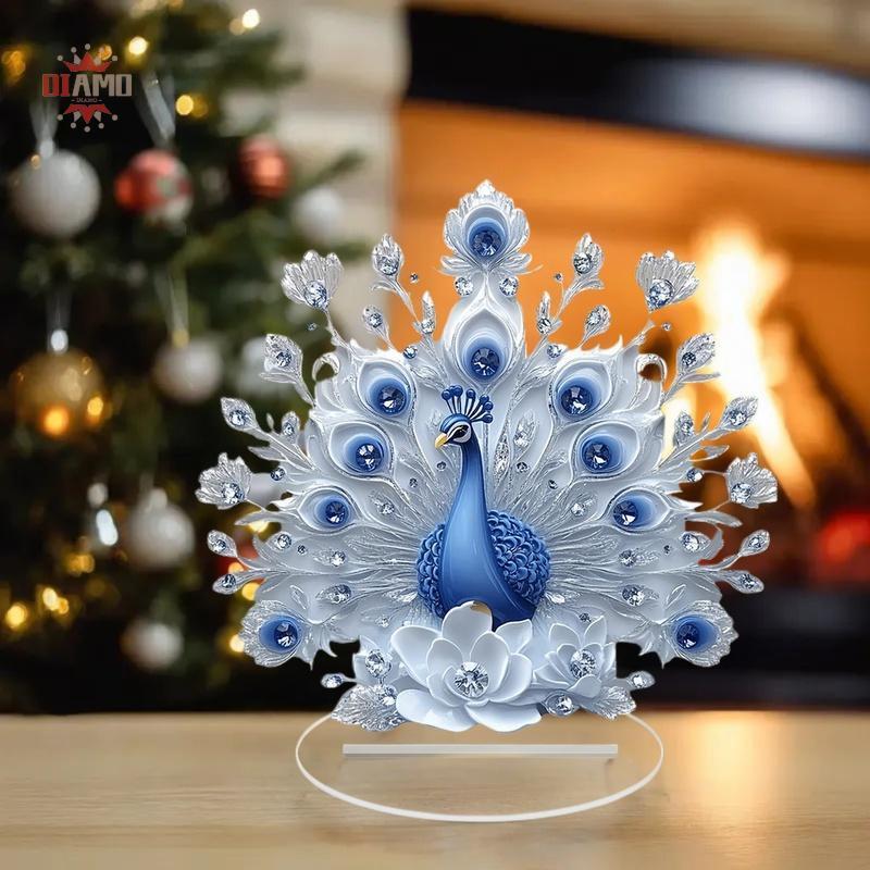 [Yulong] ตกแต่งรูปนกยูงนกยูงตกแต่งสําหรับสํานักงานพิธีขึ้นบ้านใหม่ของขวัญเดสก์ท็อปตกแต่งเครื่องประดั