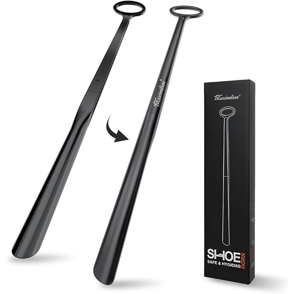 MAXIMILIAN Shoe Horn Extra Long Handle for Seniors Durable Sturdy Handled for Men Women, 29.5 Inches