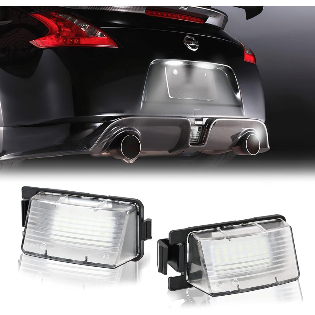 LED License Plate Light For Nissan 350Z 370Z GT-R Versa Cube Leaf & Infiniti G25 G35 G37 Q40 Q60 Tag