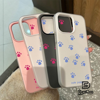 รอยเท้า สำหรับ IPhone 15 12 11 13 16 14 Pro Max XR XS X Max 6s 6 7 8 Puls การ์ตูน เคสไอโฟน 12 เคสโทรศัพท์เจลลี่ใหม่