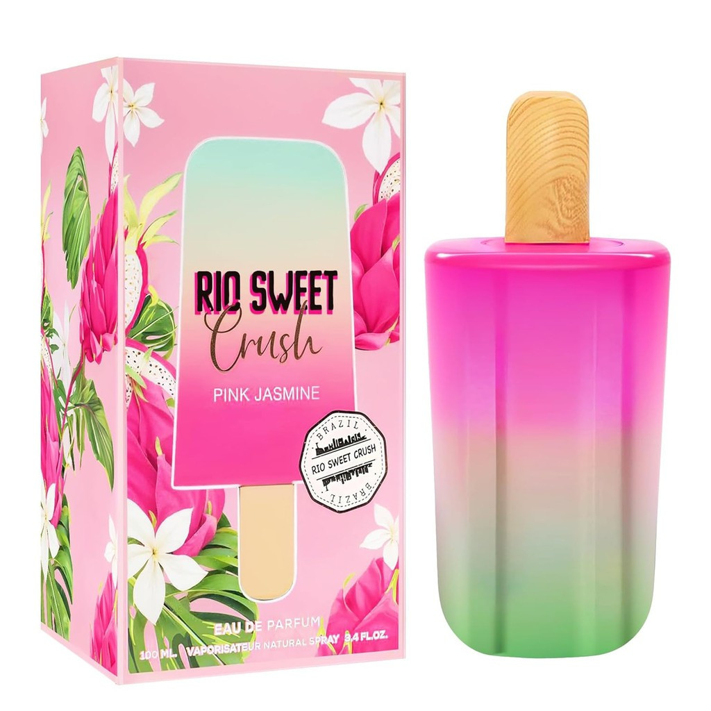 Rio Sweet Crush Pink Jasmine Perfume for Women 100ml Eau de Parfum - Floral Gourmand with Pistachio,