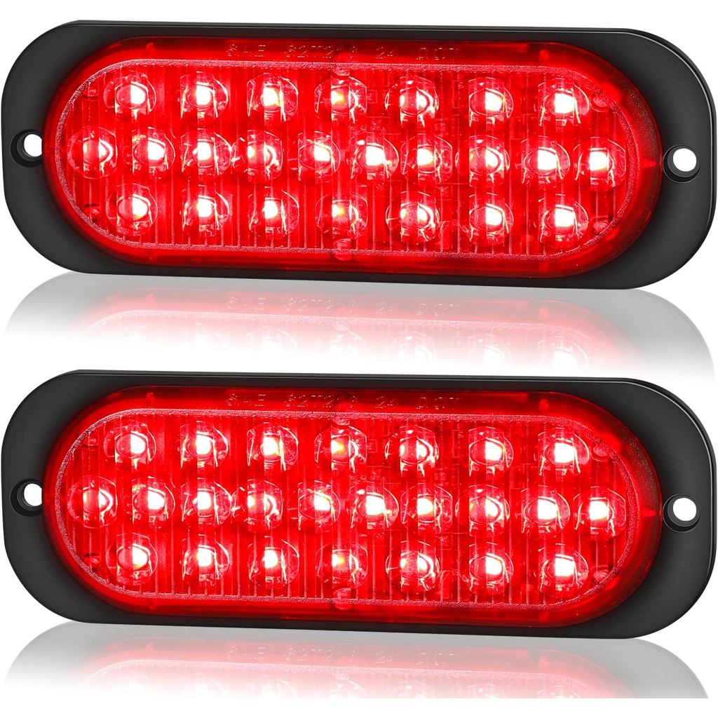 LINKITOM Oval Aluminum Housing Ultra Slim Trailer Lights, 24-LED Brake Turn Signal Side Marker Tail 