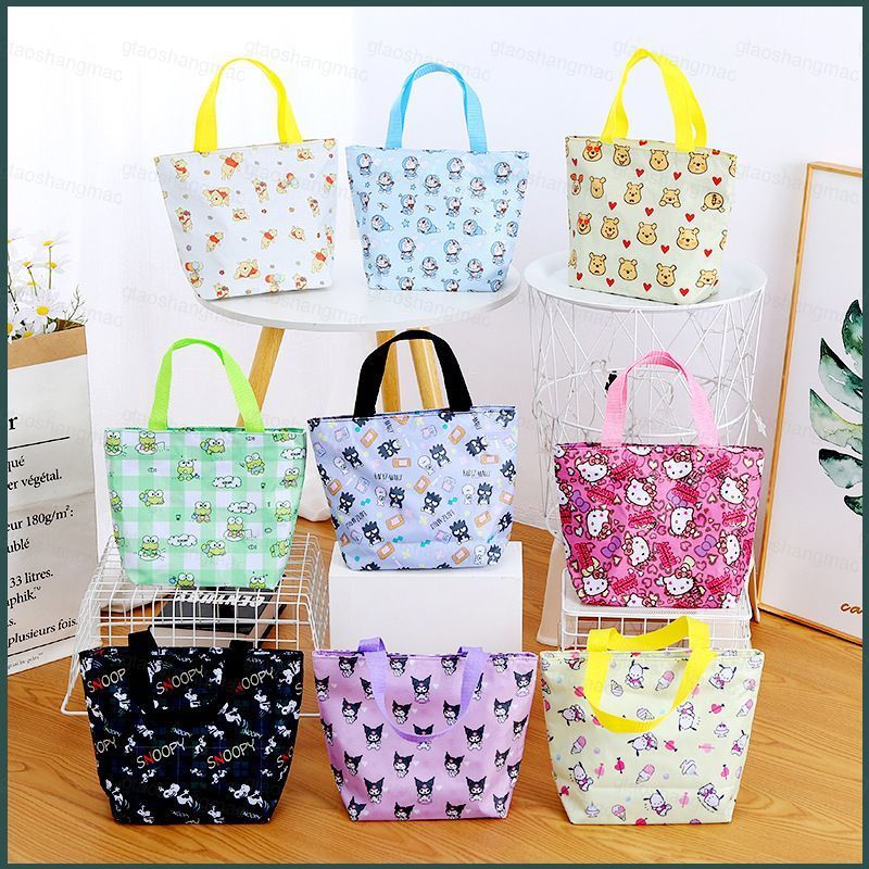 Sanrio Characters (Kuromi, Pochacco, Doraemon) กระเป๋ากันน้ําสำหรับบีนโตะและของใช้ ขนาดใหญ่มีพื้นที่