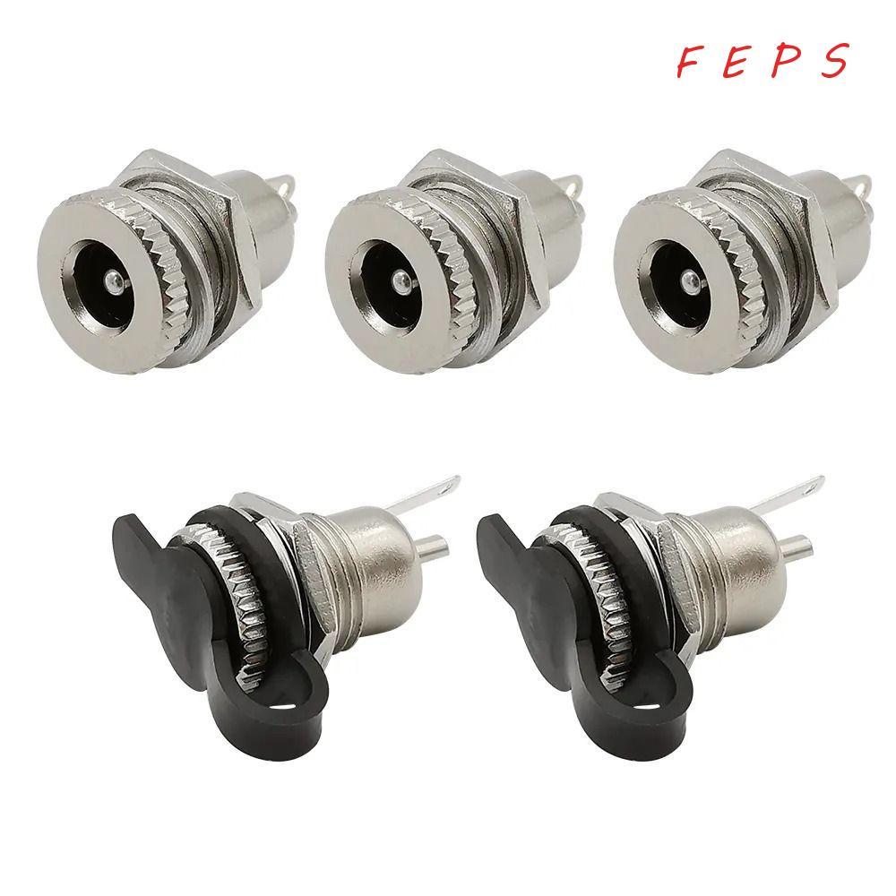 FEPS DC Power Female Socket Jack, อะแดปเตอร์แจ็ค DC โลหะคุณภาพสูง, DC Power Jack Socket DC-099 ทนทาน