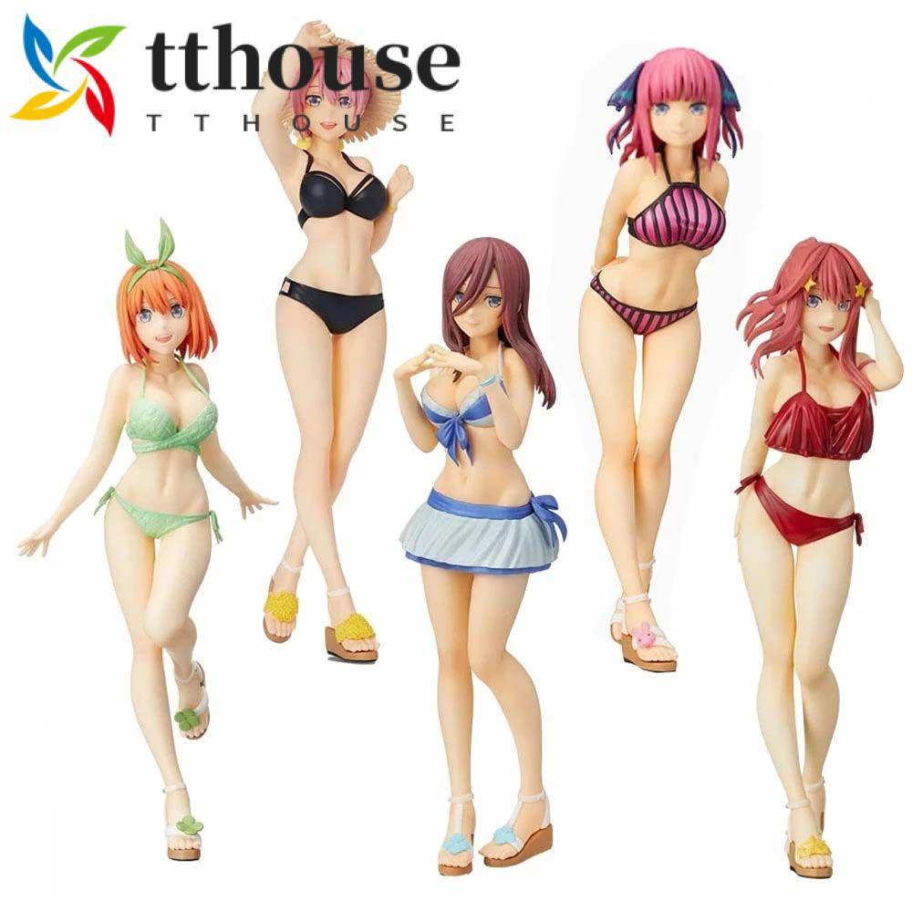 TTHOUSE Nakano Miku Action Figure PVC 20 ซม.Miniatures เด็ก Nakano Miku Quintessential Desktop เครื่