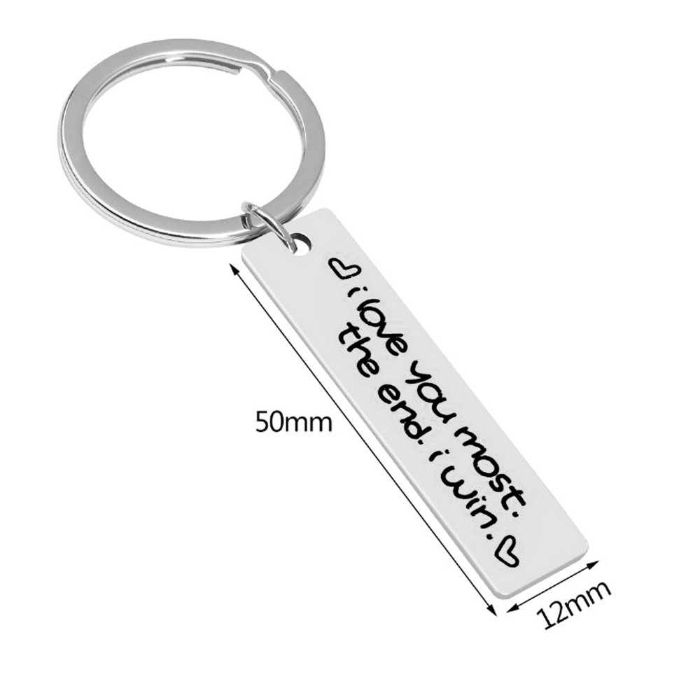พวงกุญแจสแตนเลส i love you end.i win Gift พวงกุญแจสแตนเลส