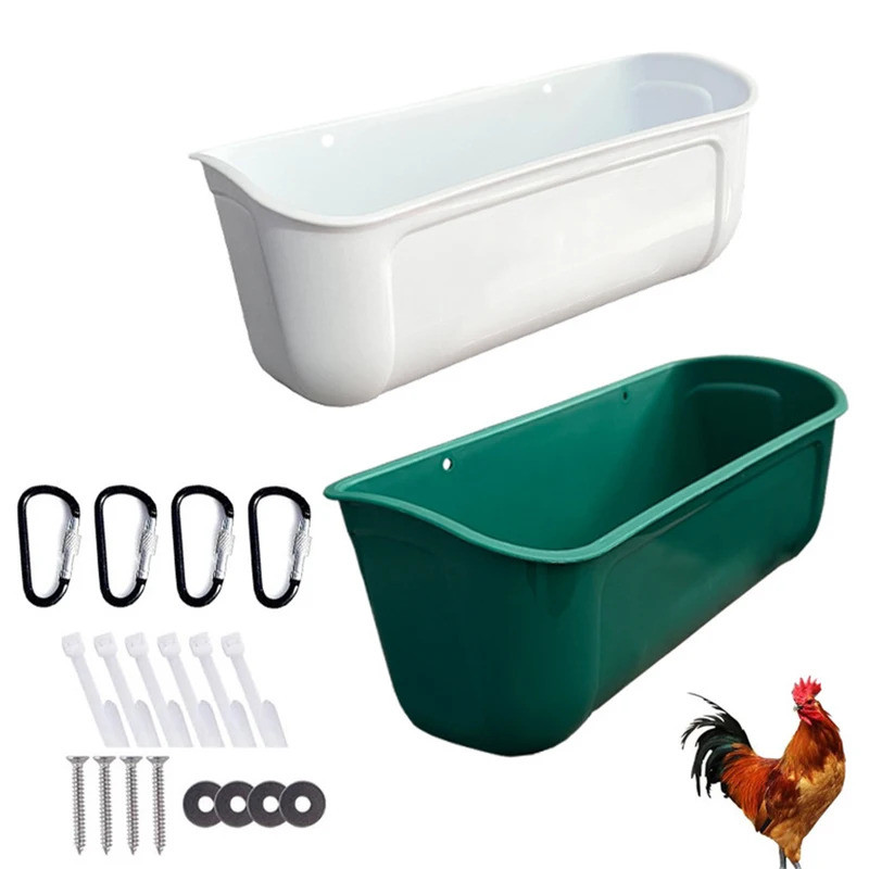 1 PC ขนาดใหญ่แขวนไก่ Feeder ความจุขนาดใหญ่สําหรับฟาร์มสัตว์ปีกเป็ด Geese Geese Goat ให้อาหารอัตโนมัต