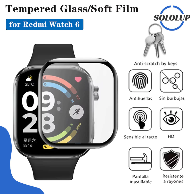ฟิล์มแก้วนิรภัย / ฟิล์ม TPU อ่อน for Redmi Watch 6 5 4 / 5 Active/ 5 Lite/ 3 Active/Lite เต็มรูปแบบป้องกันหน้าจอป้องกัน