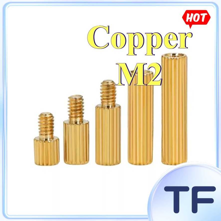 คอลัมน์ทองแดงลูกบิดวงกลม คอลัมน์ทองแดงลูกบิด คอลัมน์ทองแดงวงกลม สำหรับPCB Electronics สดทอง M2[TF-FC