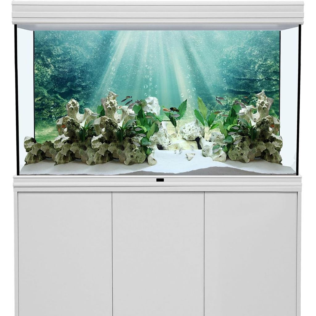 AWERT Aquarium Background Aquatic Plant Bubble Underwater Ocean Floor Fish Tank Background Polyester