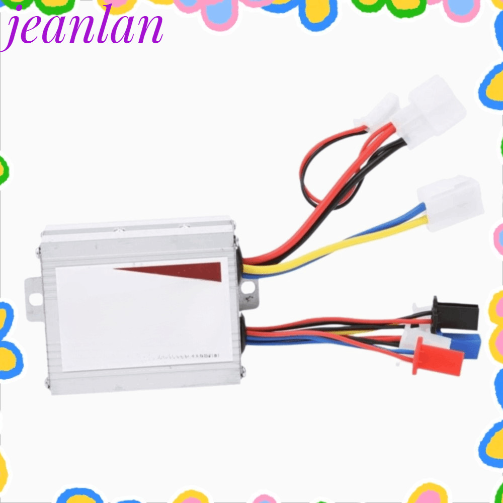 JLAN ตัวควบคุมจักรยานไฟฟ้า 12V 500W มอเตอร์แปรงอลูมิเนียมอัลลอยด์ สีเงิน ขนาด 8.2x6.6x3.7 ซม.