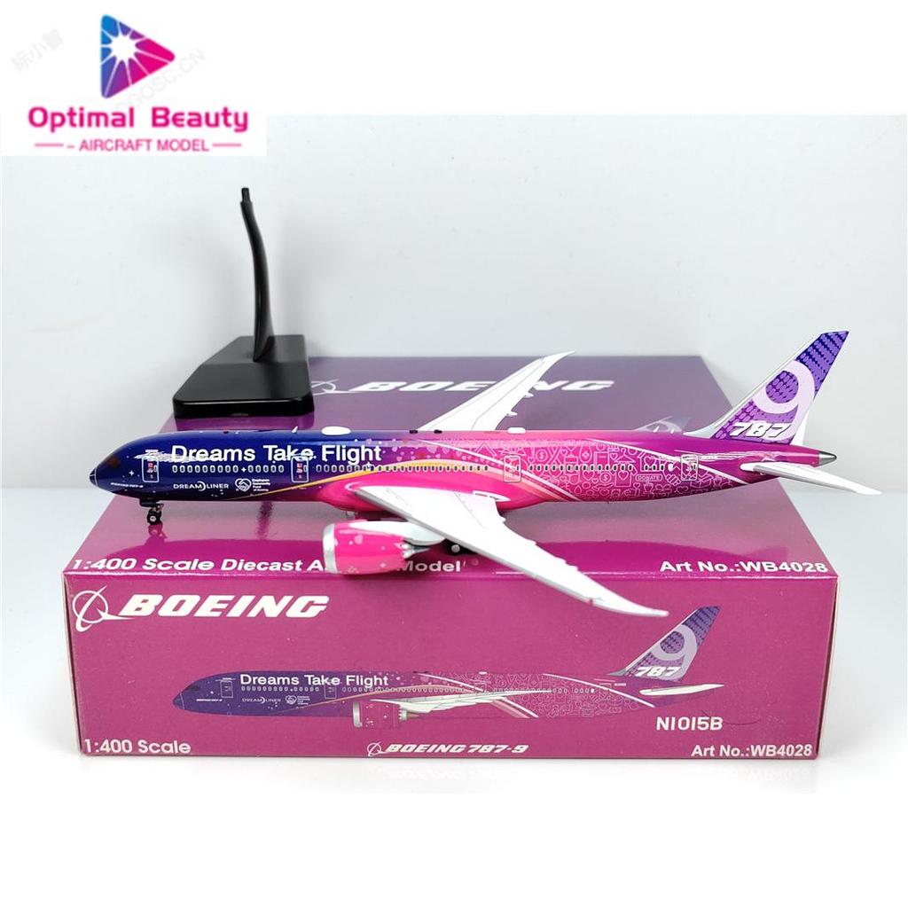 Aviation 4028 1: 400 Boeing Original Factory B787-9 N1015B โมเดลเครื่องบินโลหะผสม