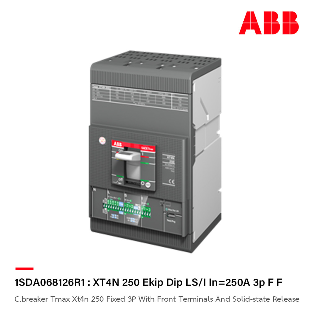 ABB Breaker Tmax Xt4n 250 Fixed 3P With Front Terminals and Solid-state Release | 1SDA068126R1