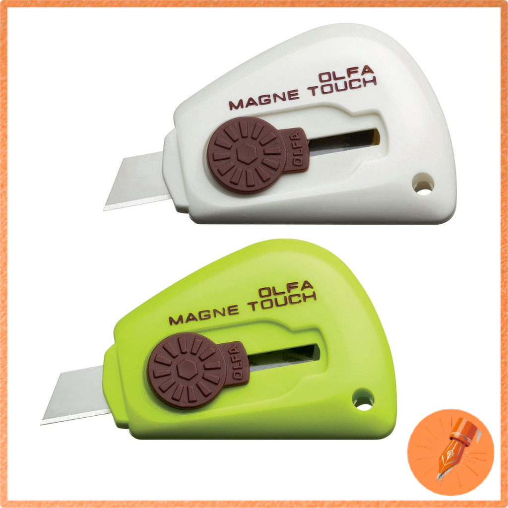 OLFA Compact Knife Magnetouch (2-pack <White/Lime Green>) 95B2