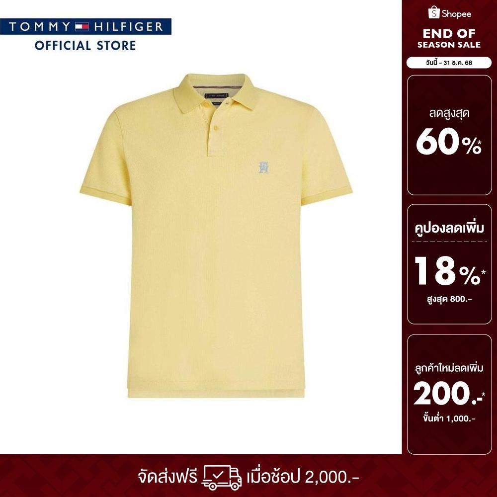 Tommy Hilfiger เสื้อโปโล ผู้ชาย รุ่น MW0MW39940 ZF0 - สีเหลือง ทรง Regular Fit
