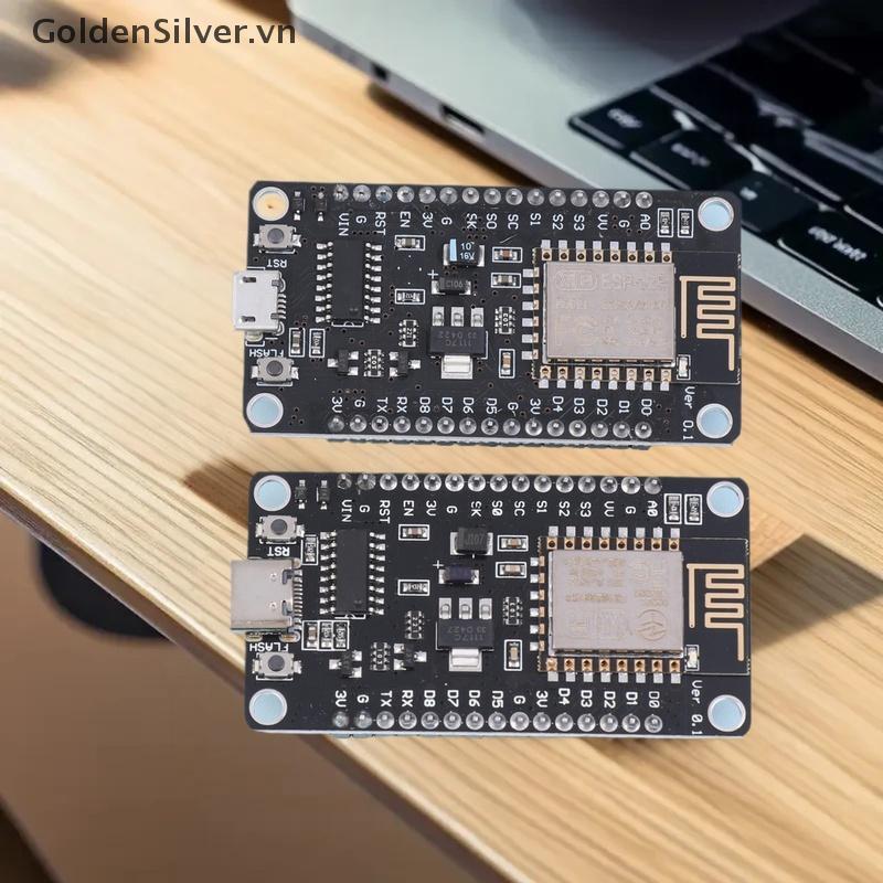 GoldenSilver Nodemcu Lua V2.1 ESP8266 ESP-12F บอร์ดพัฒนา WIFI Micro USB- CH340 ckboard พร้อมแฟลชปุ่ม