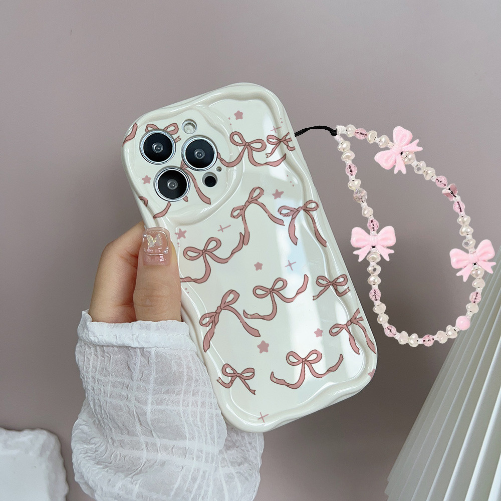 Inkk Bowknot พร้อมโซ่ปลอกสําหรับ VOVO V60 V50 V40 Lite V30 V3E V29 V29E V27 V27E V25 V23 V23E V21E โ