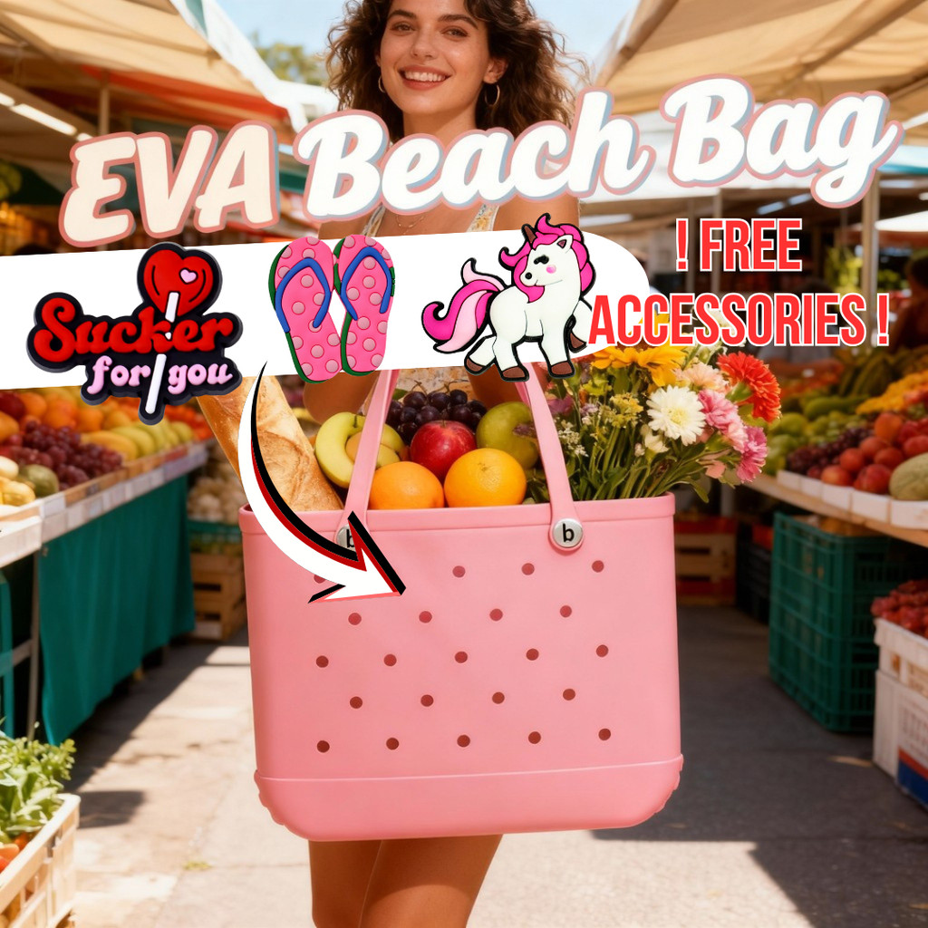 LIVE (กระเป๋าเดินทางชายหาดความจุขนาดใหญ่) Beg Bakul Serbaguna Tote กระเป๋าสะพายอเนกประสงค์พกพา Organ