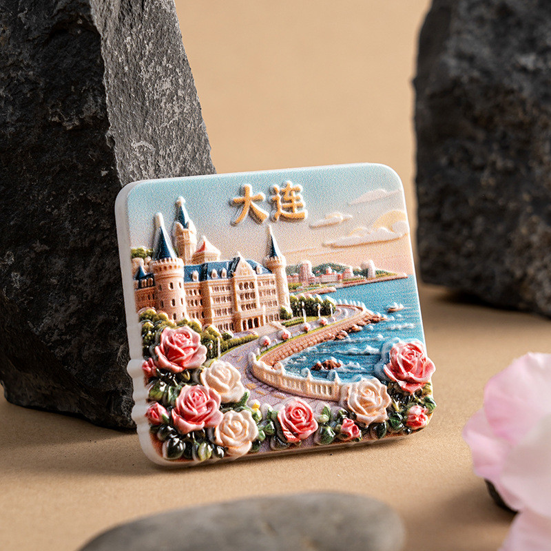 จีนนูนเรซิ่นแม่เหล็กติดตู้เย็นเซี่ยงไฮ้ดึงดูดซูโจวกุ้ยหลินสติกเกอร์แม่เหล็กเมืองแลนด์มาร์คจีนเดินทางของที่ระลึกของขวัญ