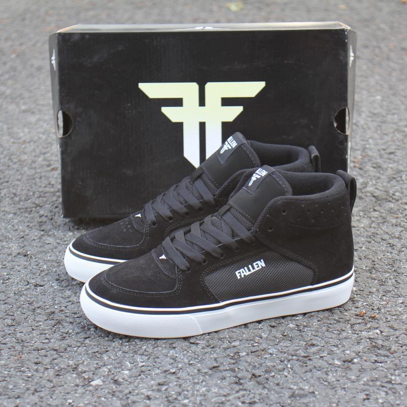 สีดํา Fallen High-Top รองเท้าผ้าใบผู้ชายผู้หญิง All-Match Retro Casual รองเท้า Lace-Up กีฬา BMX รองเ