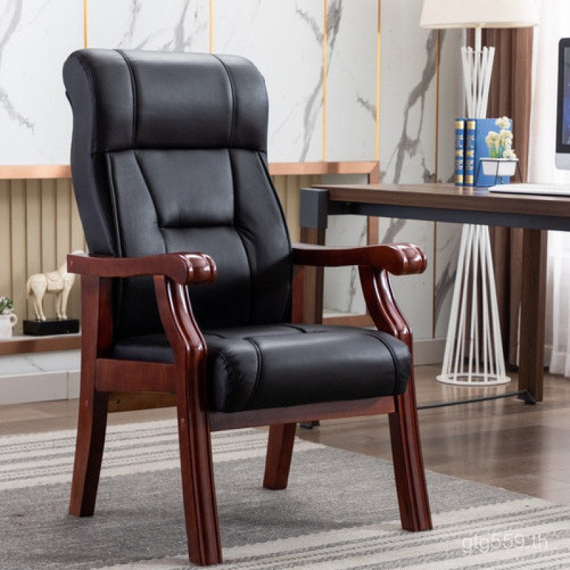 หมากรุกสํานักงานพนักพิงสูงเก้าอี้คอมพิวเตอร์ไม้เนื้อแข็งเก้าอี้ประชุมที่นั่งเจ้านายเก้าอี้ครัวเรือนไ