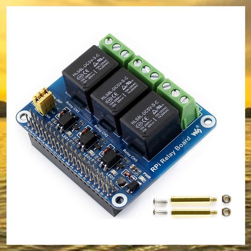 (PTL) 5V 3-Channel Relay Module บอร์ดขยาย Breakout Shield HAT Kit สําหรับ RPI Zero 2 W WH 2W 3