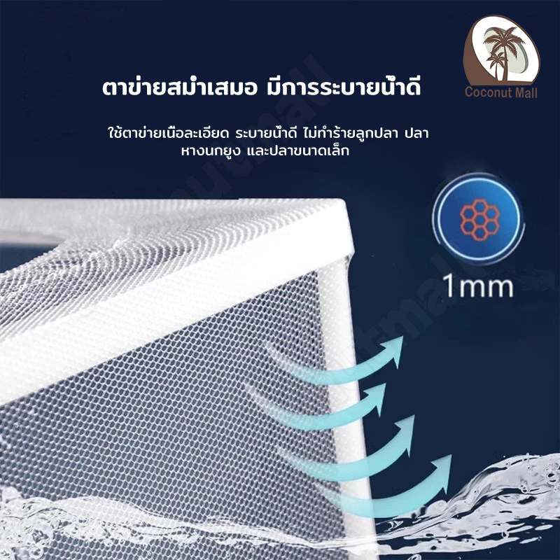 กล่องพักปลา ตาข่ายแยกปลา กล่องแยกเลี้ยงปลา ฟักไข่ปลา แยกลูกกุ้ง แยกปลาป่วย thumbnail 8
