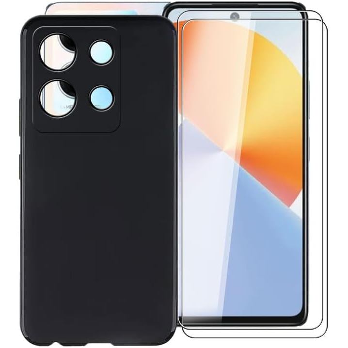 สําหรับกรณี อินฟินิกซ์ บันทึก 30 วีไอพี, [ 1 x กระจกนิรภัยฟิล์มป้องกัน], ปกอ่อนกันกระแทก, พร้อม [360