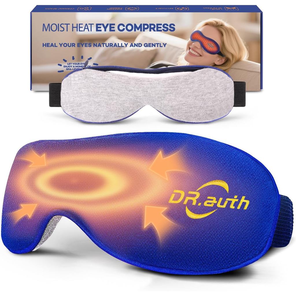 Heated Eye Mask - ไมโครเวฟประคบร้อน/อุ่นสําหรับตาแห้ง, Sty, Chalazion, Blepharitis & MGD Relief, แผ่
