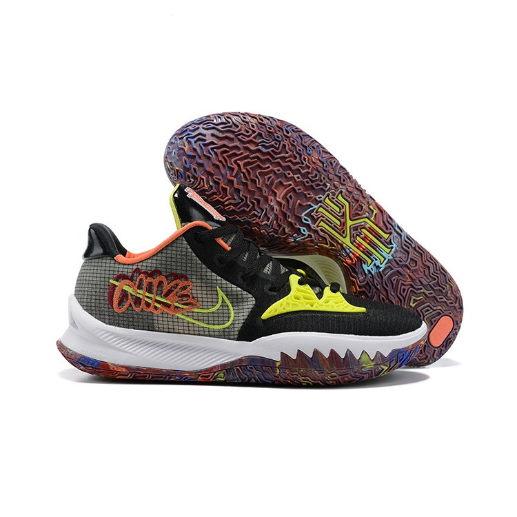 2023New Nike Kyrie 4 Low Black Yellow รองเท้าวิ่งกีฬาสําหรับทั้งชายและหญิง รองเท้าบาสเก็ตบอล