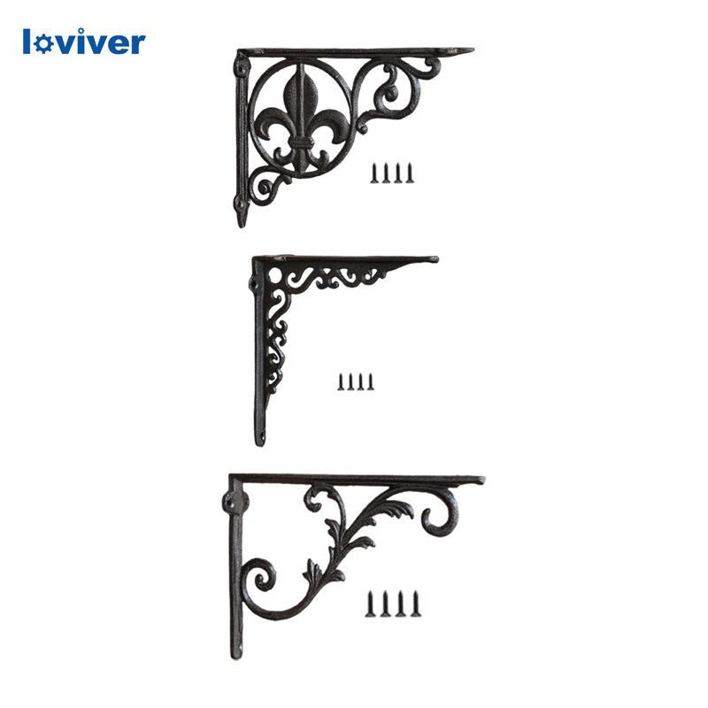[Loviver] ชั้นวางตกแต่ง Bracket Wall Board Support สําหรับ DIY ชั้นวางลอยมุมขวามุมรั้ง Shelving Bracket ติดผนัง