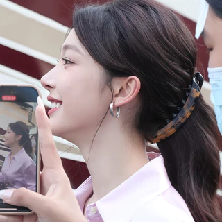 คลิปกล้วยอะซิเตทขนาดบวกคลิปแนวตั้งย้อนยุคฝรั่งเศสสําหรับผมหางม้าศีรษะหนา