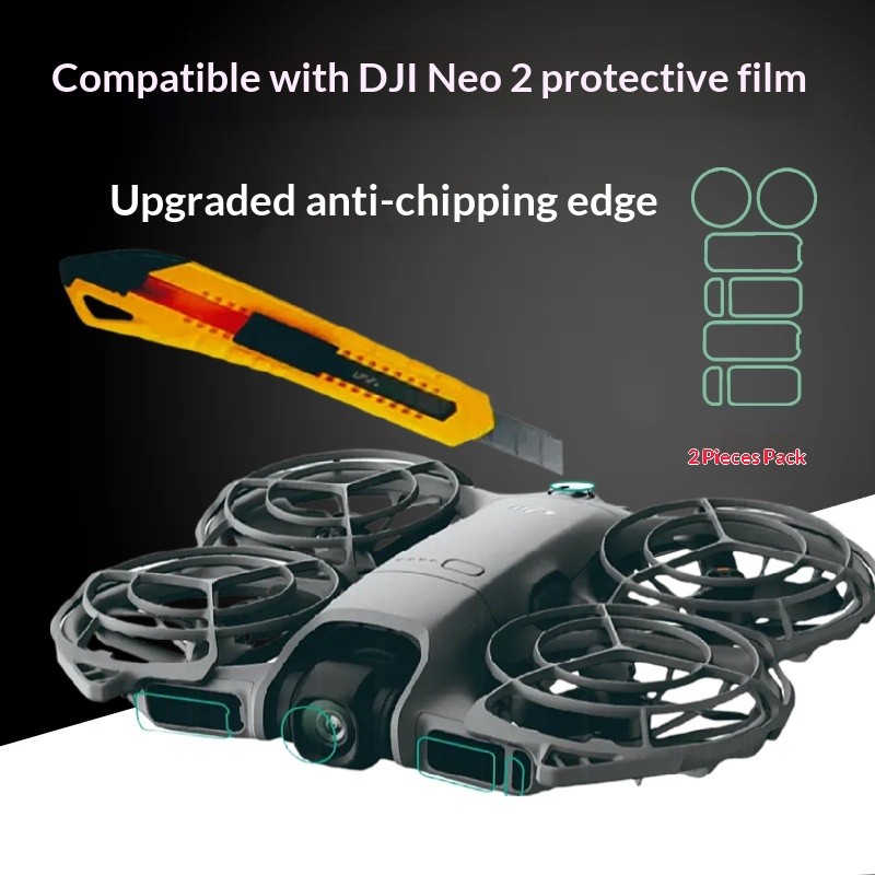 สําหรับ DJI NEO 2 ฟิล์มนาโน ป้องกันรอยขีดข่วนและป้องกันการระเบิด เลนส์ตาปลา ฟิล์มป้องกันเรดาร์ อุปกรณ์เสริมโดรน