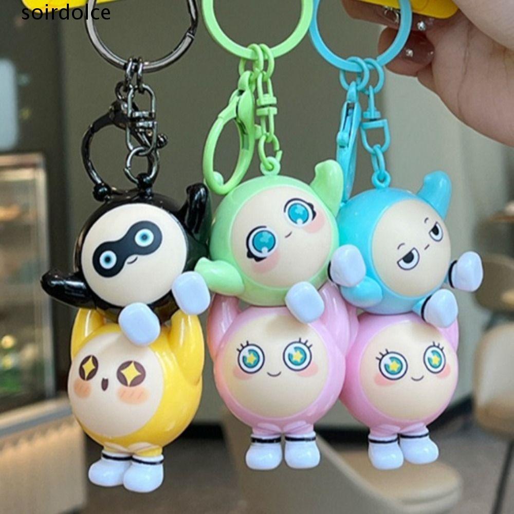SOIRDOLCE Eggy Party พวงกุญแจ,การ์ตูนน่ารัก Eggy Party กระเป๋าจี้,จี้กุญแจรถอะนิเมะเกมกระเป๋าแขวนน่า