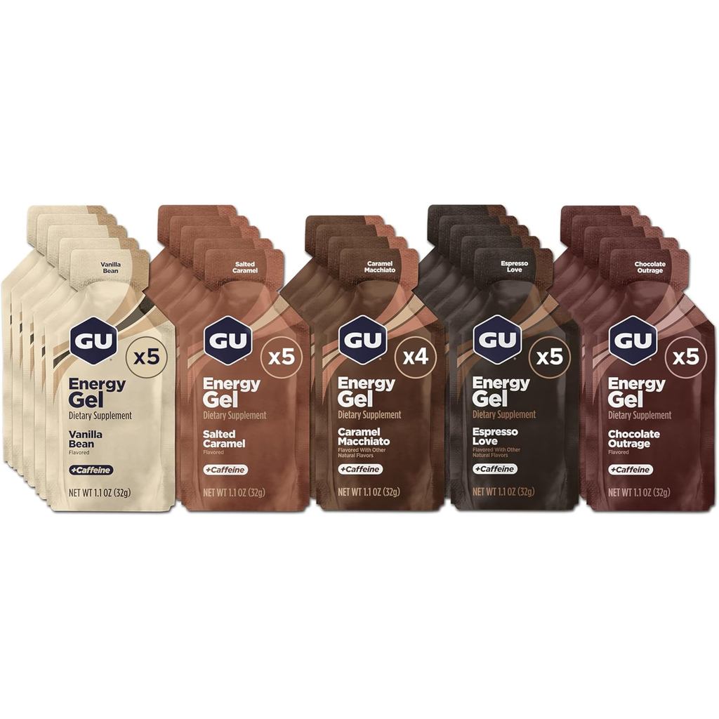 GU Energy Original Sports Nutrition Energy Gel, วีแกน, ปราศจากกลูเตน, Kosher, และปราศจากนม On-the-Go