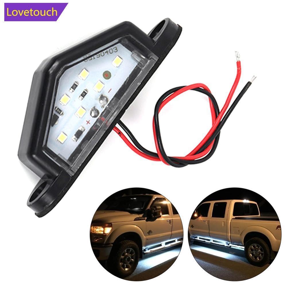 LOVETOUCH 12V รถบรรทุกรถยนต์ LED จํานวนใบอนุญาตโคมไฟรถพ่วงด้านหลังไฟท้ายสีขาว LED จํานวนแผ่นโคมไฟ B5