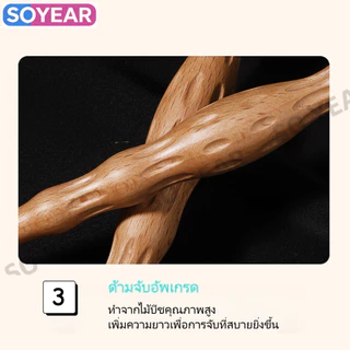หวีจัดแต่งทรงผมขนหมูป่า ด้ามจับไม้บีช ทนความร้อนสูง - สำหรับผมหยิก ผมตรง และผมฟู 3 ขนาด (S/M/L)