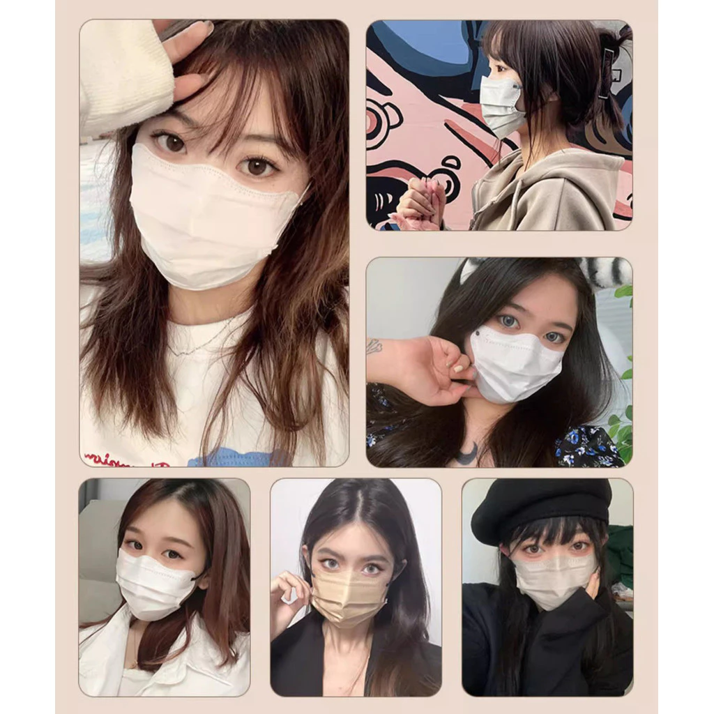 หน้ากากอนามัย 3D ทรงปีกผีเสื้อ ระบายอากาศ ป้องกันรอบดวงตา แบบใช้ครั้งเดียว thumbnail 10