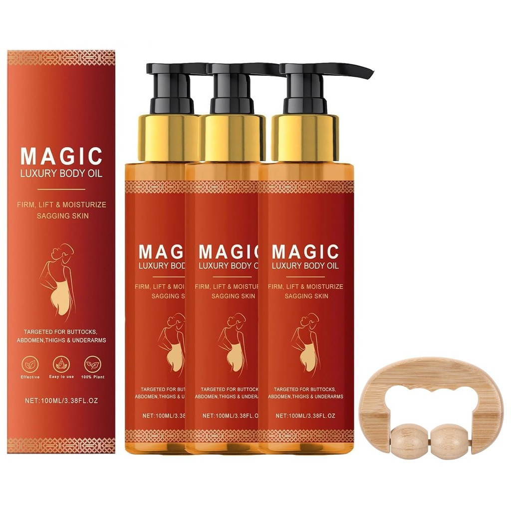 Magic Body Oil ลดเส้นละเอียด ปรับปรุงความยืดหยุ่น การดูดซึมอย่างรวดเร็ว สูตร Glow Glow Firm เหมาะสํา