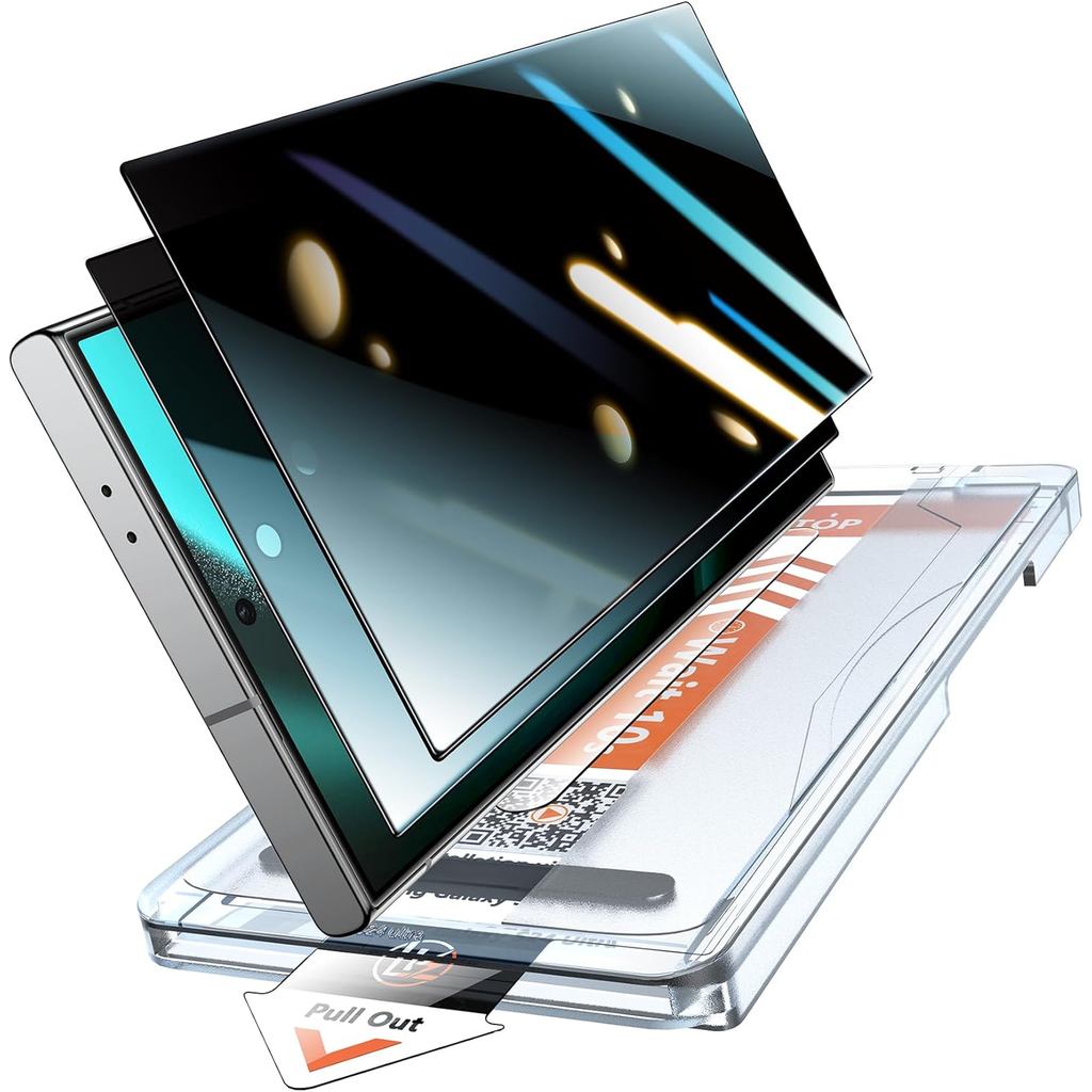 LK 2 Pack for Samsung Galaxy S24 Ultra Screen Protector Anti-Spy, Anti-Scratch, Privacy Full Coverag